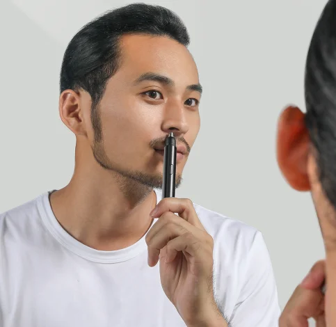 OEM/ODM High Quality Rechargeable Portable Manual Electric Stainless Steel Ear And Nose Hair Trimmer For Men