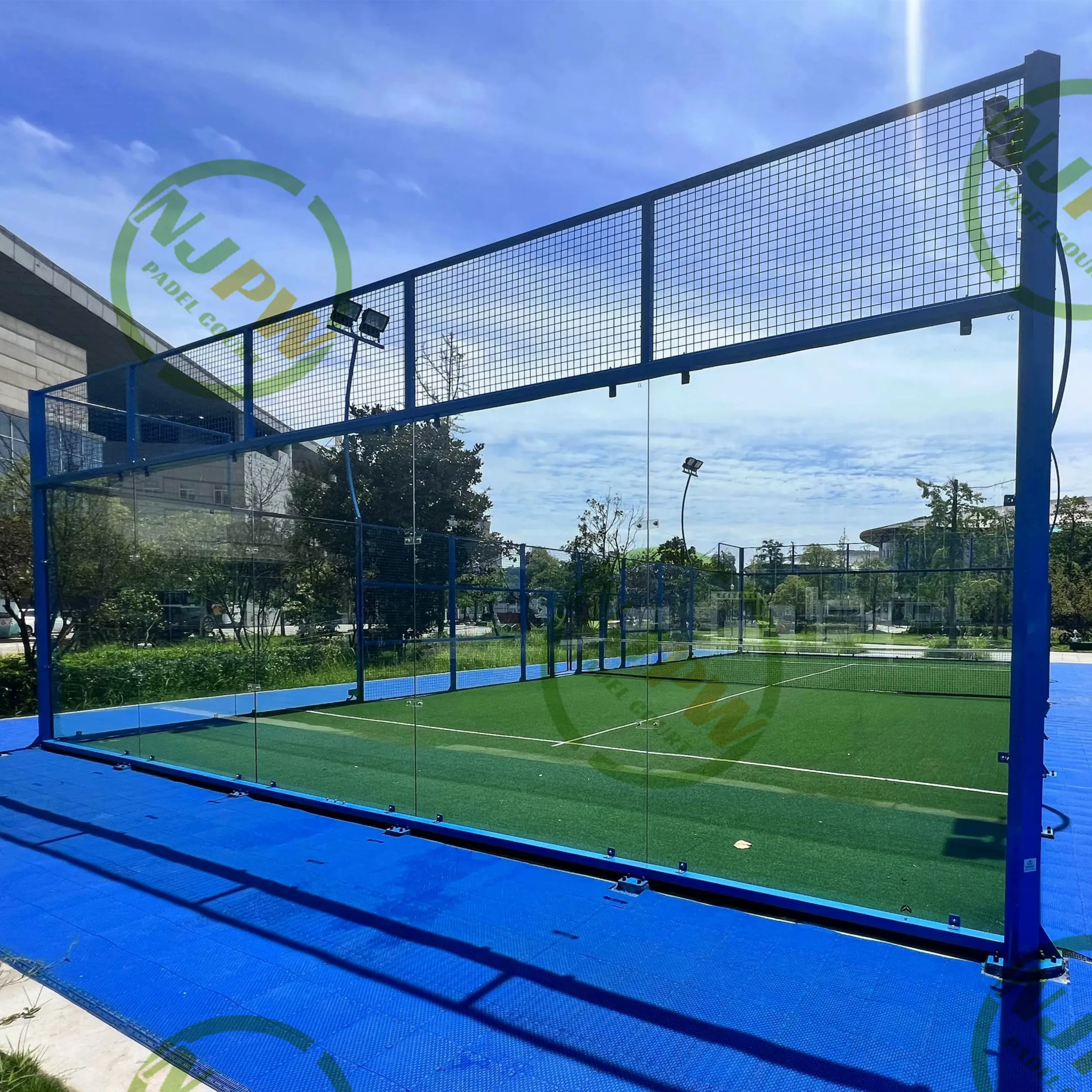 Wpt Paddle Super Panoramic Court Nice Design Panoramic Padel Tennis Court Popular in Italy Kuwait Qatar Saudi and Chile