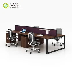 Modern Modular customized size 4 Person Office Table Desk Workstation Office Furniture