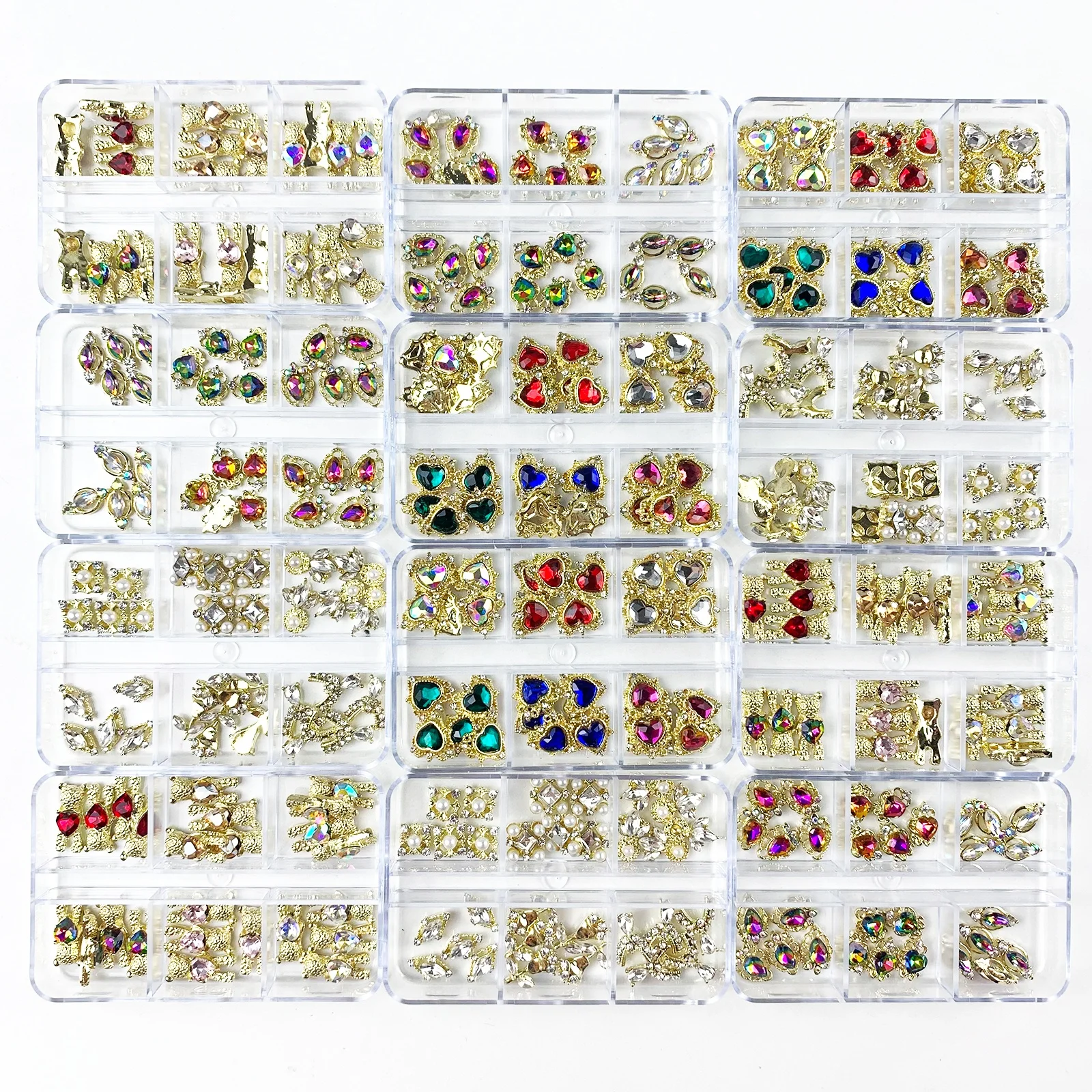 New Design Nail Art Rhinestones Decorations 3D Bear Nail Art Sticker Crystal Diamond Luxury Metal Alloy Nail Charms