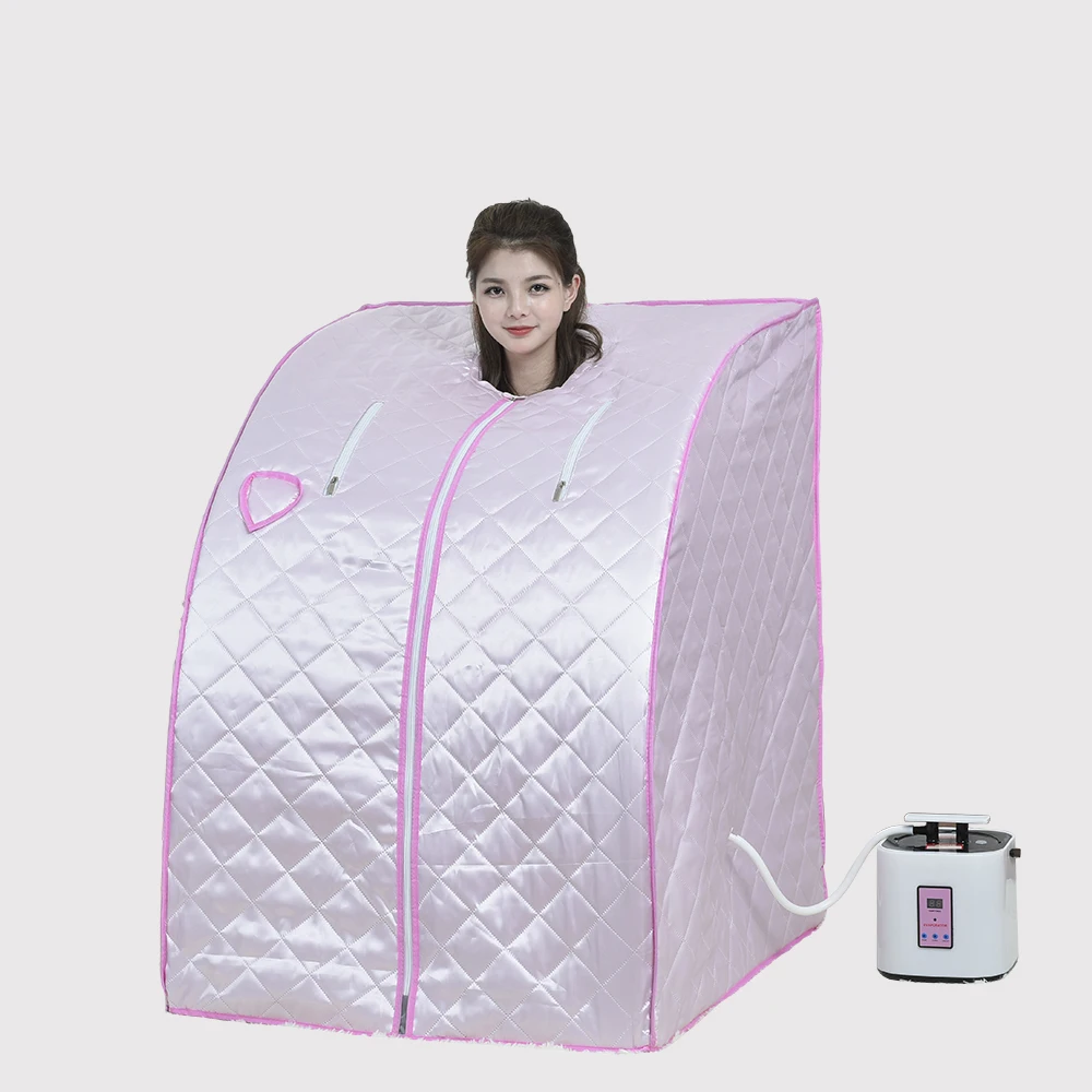 Portable Home Use Pentagonal Foldable Sweat Box Sauna Control Smart Steam Sauna Box With Steamers