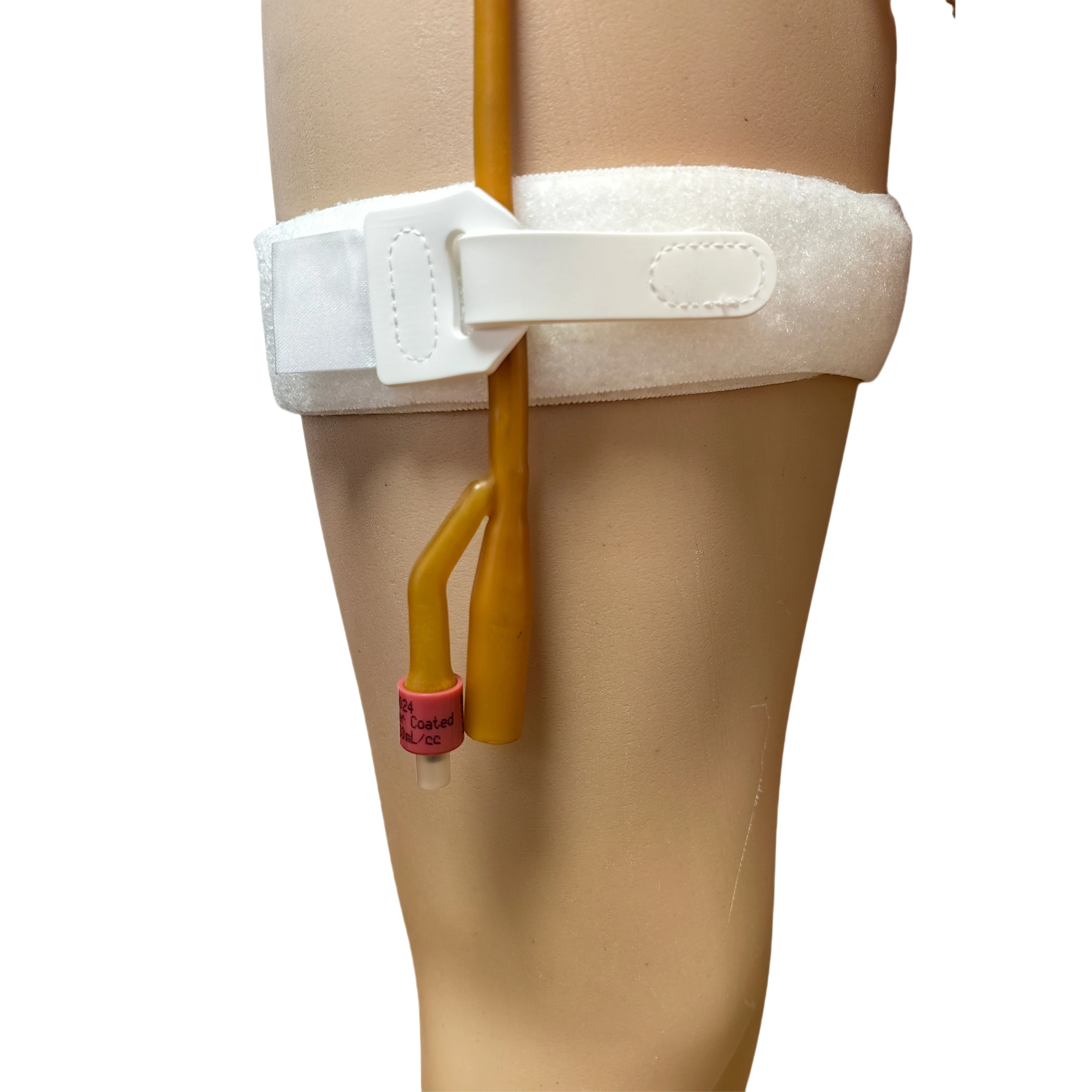 Adjustable elastic drainage leg strap with anti slip strip