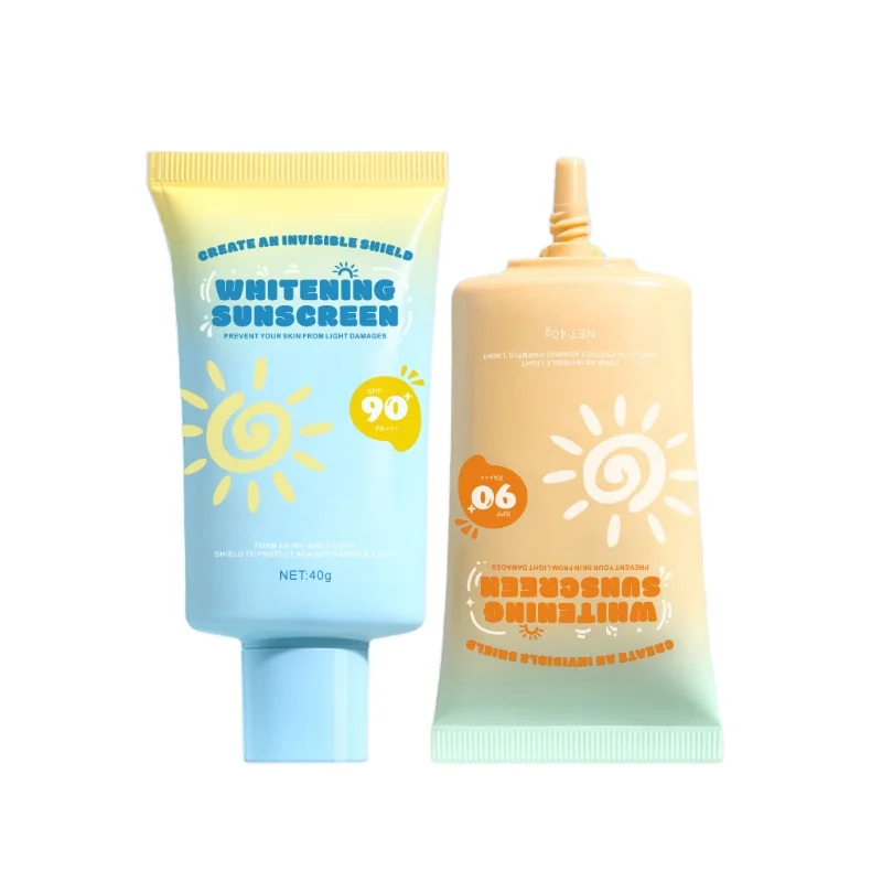 private label sunblock and cooling set 2024 korea oily skin spf 50 sun protection lotion face sunscreen isolation cream hose