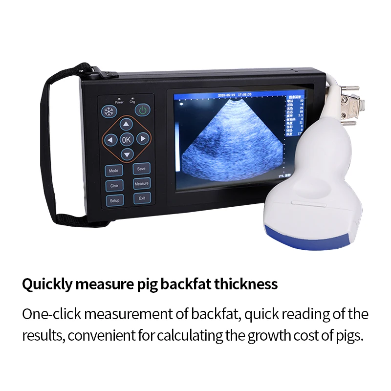 A10handle digital B-ultrasound machine  portable LCD 5.6 screen for animals cat dog sheep pig convex probe veterinary Instrument