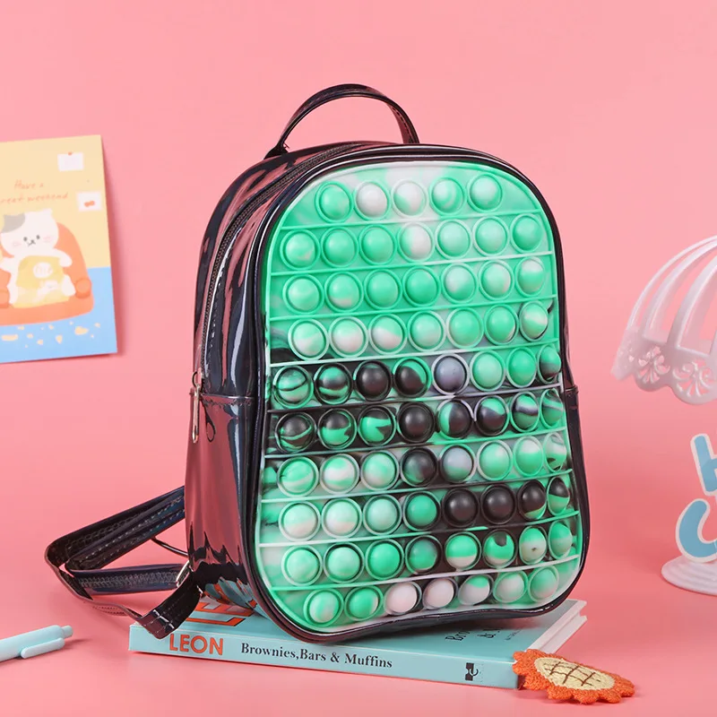 Large Pops Silicones School Bag Push It Fidgets Fashion Schoolbag Backpack Back To School Back Packs School Bags For Boys