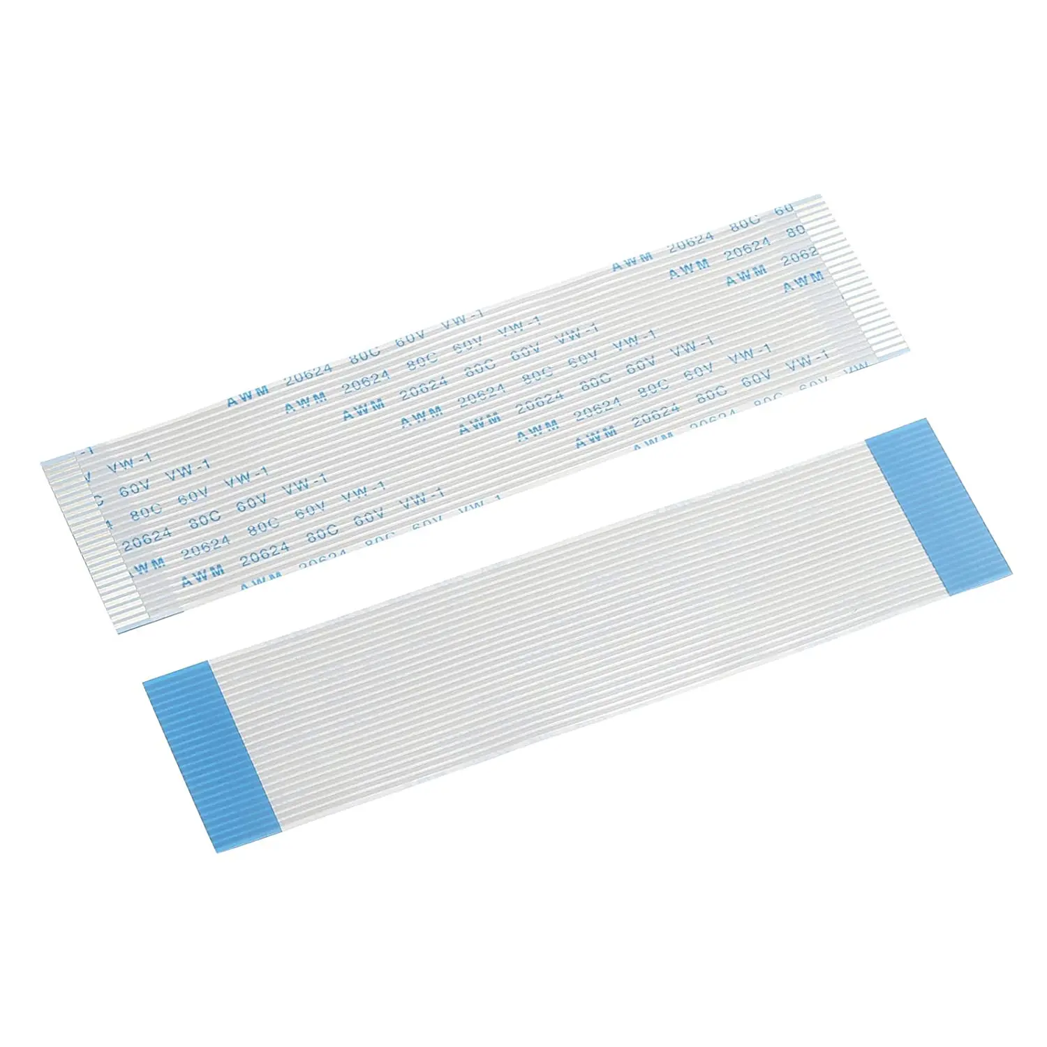 Flexible Flat Cable Extension Ribbon Cables 24 Pins 1.0mm Pitch 100mm for 3D Printer, Laptop, Camera, Screen and DVD Player