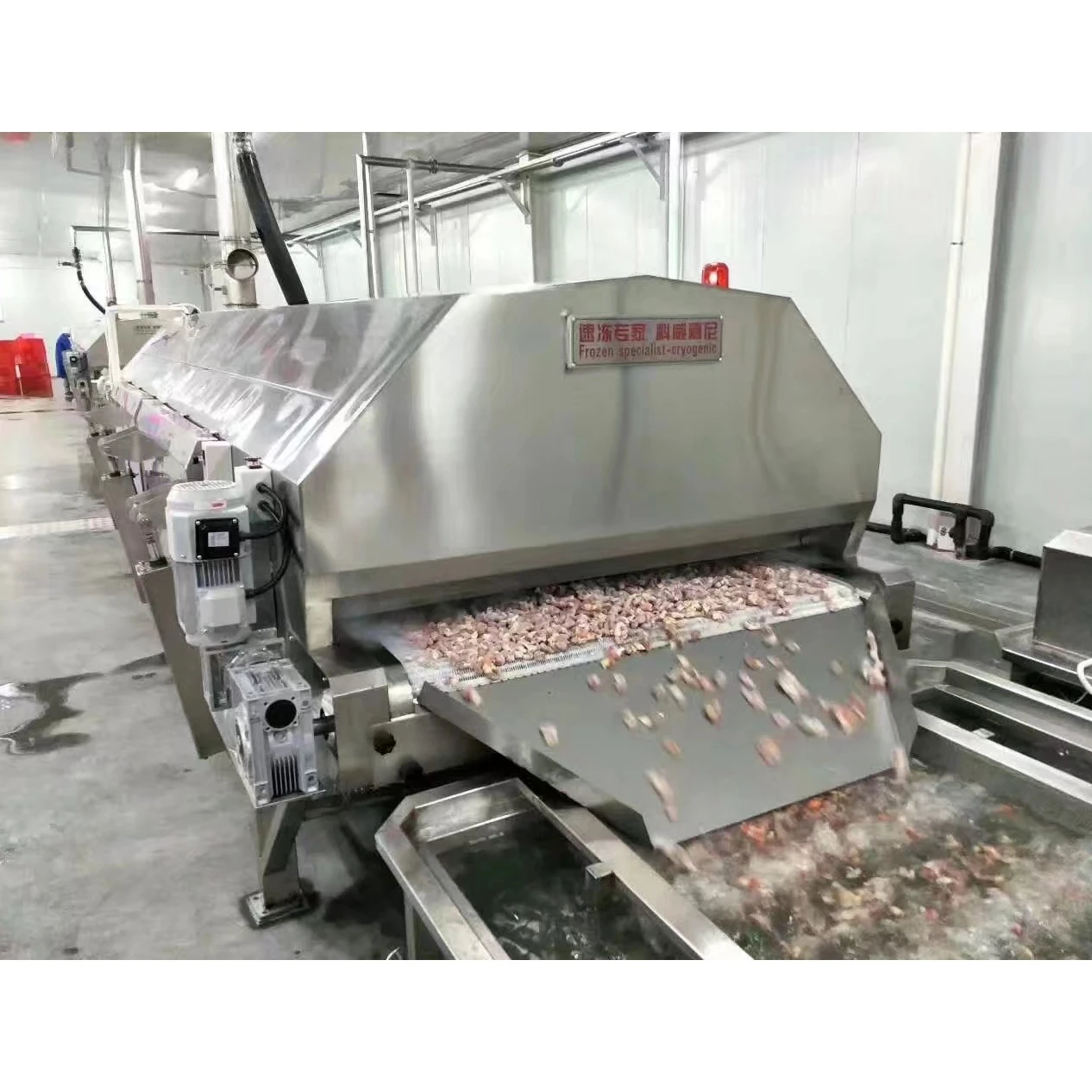 Новинка 2022, Лидер продаж, полностью автоматическая и прочная туннельная быстрая морозильная камера из нержавеющей стали