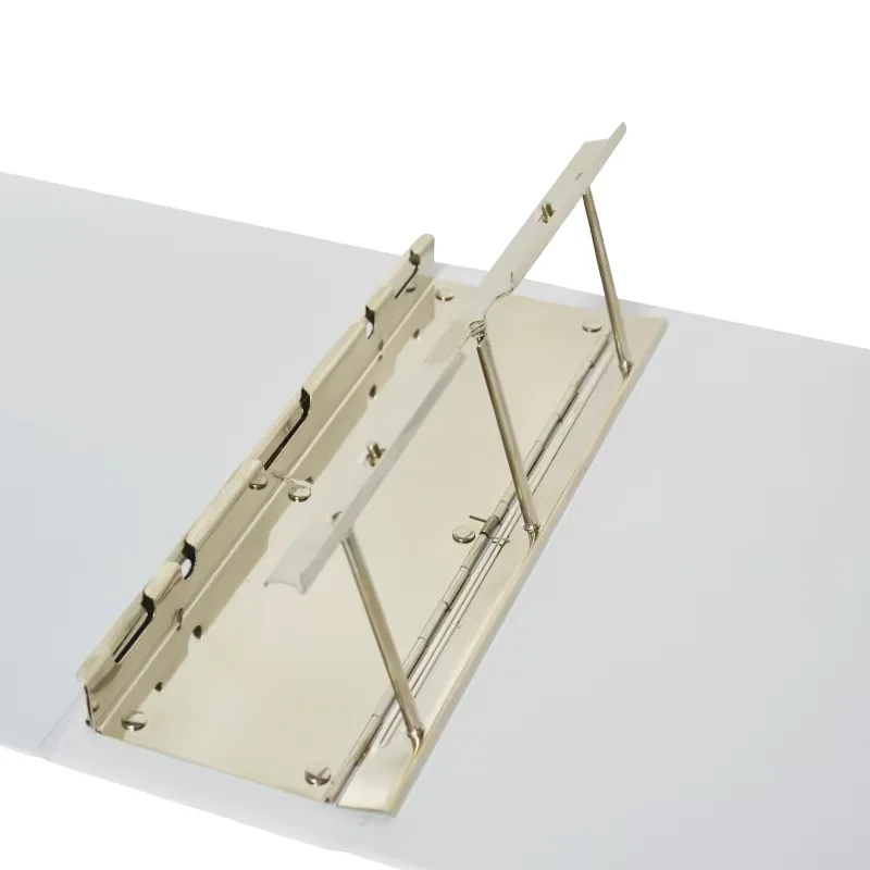 TAOYUAN Custom PVC Plastic Binder White 3-Pipe Stationary Document Holder with Clear Pocket