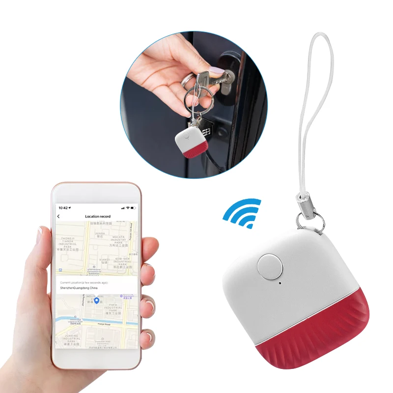 5 In 1 Advanced 90Db Wireless Smart Anti Lost Key Finder Whistle Keychain Cute Tuya Bluetooth Tracker Keys Finder And Item Locat