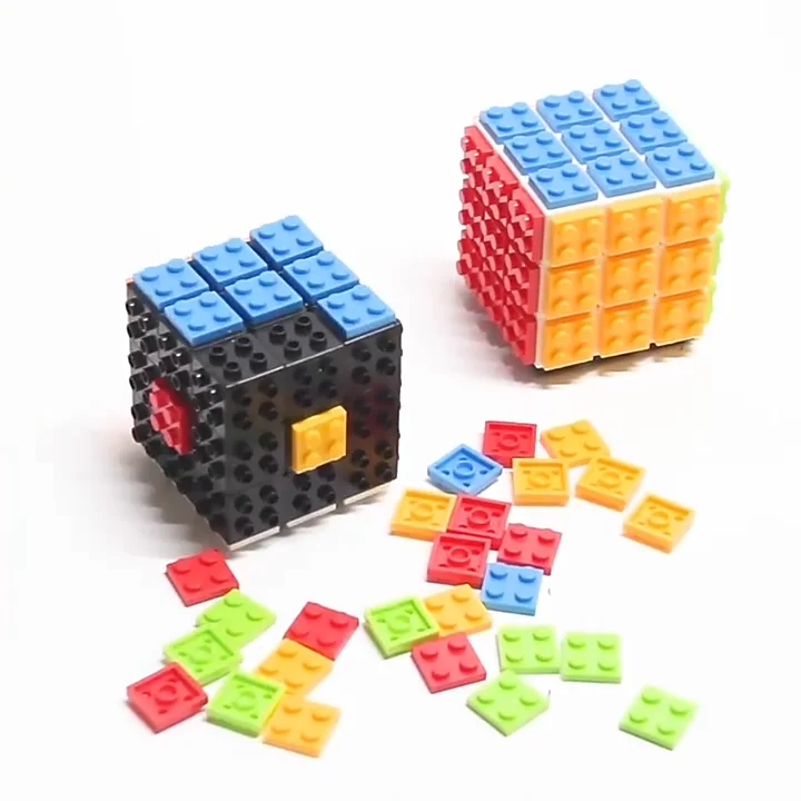 2 в 1 волшебный куб головоломка-головоломка игрушка 3x3 Rubix сборочные кирпичи новинка подарок совместим со строительными блоками комплект Juguetes