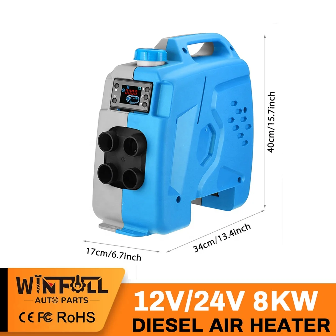  Красного синего и серого цвета для детей Разноцветные 12V/24V 8KW парковки дизельный Обогреватель с четырьмя отверстиями нагреватель Webasto автомобиля грузовика