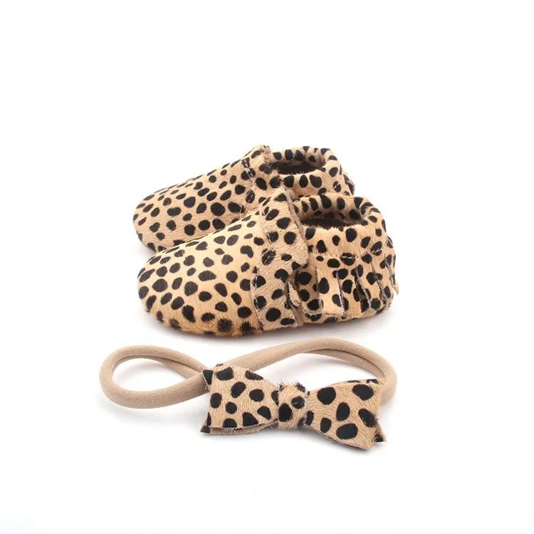 Custom Pattern Cute Hair Bands Baby Fringe Shoes Moccasins