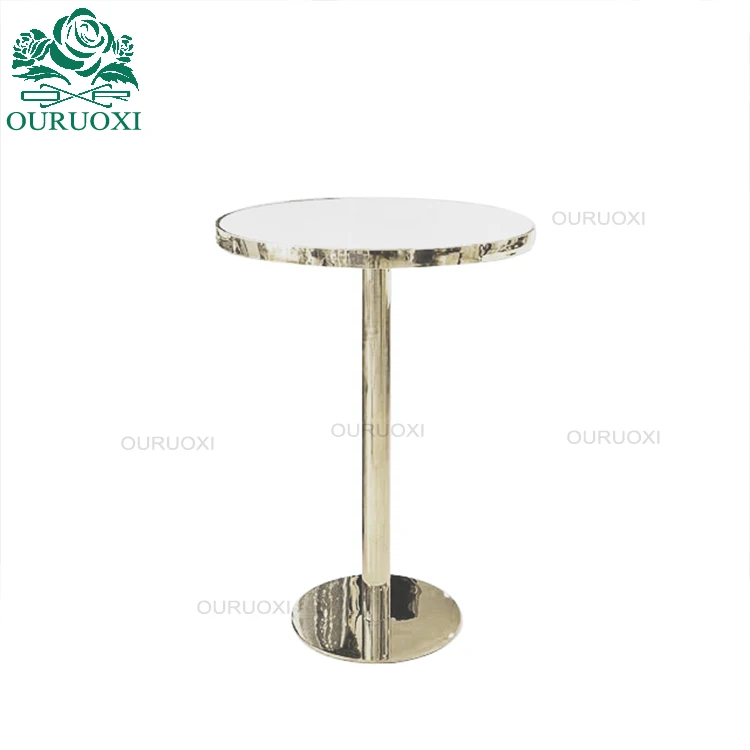 High tempered glass top gold stainless steel modern cocktail table for sale
