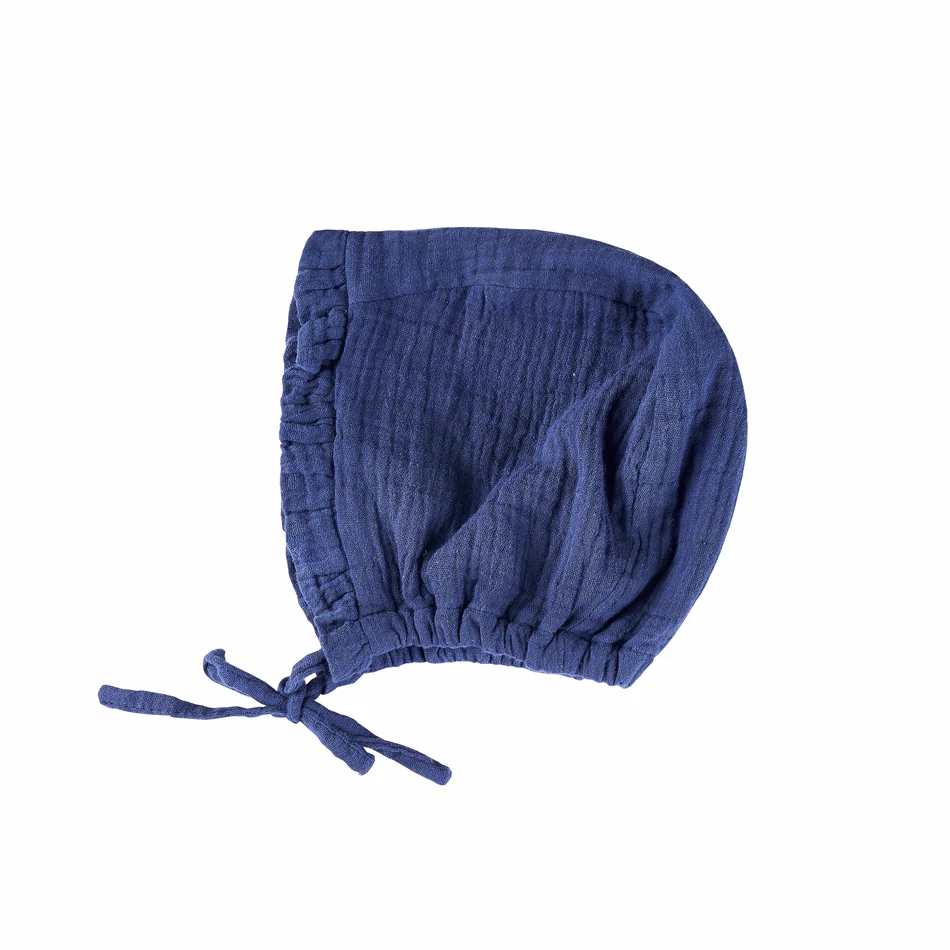 Шапочка Kangobaby для новорожденных с веревками, муслиновые хлопковые детские шапки (1600133470741)