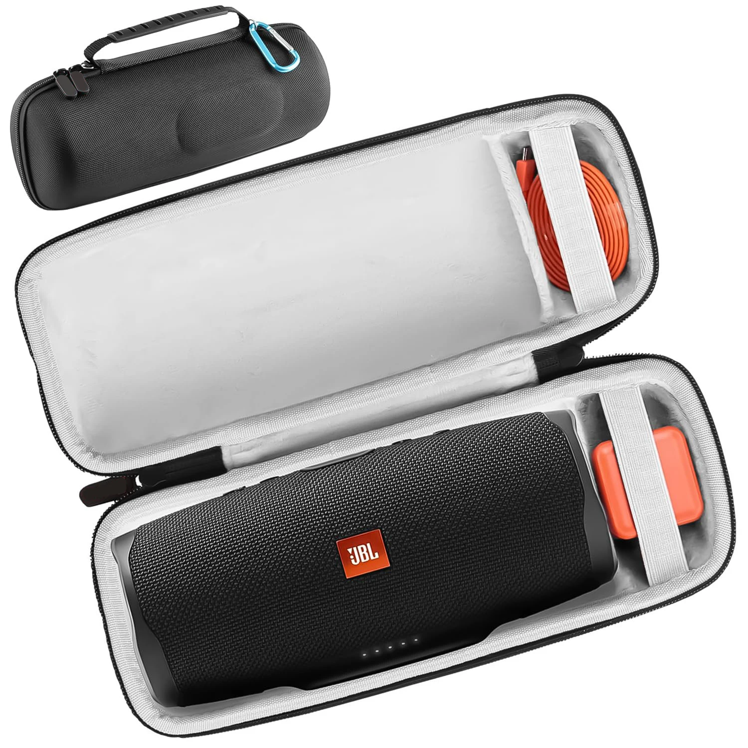 Блестящий черный водонепроницаемый динамик чехол для JBL Charge 4/ 5 подходит нескольких Bluetooth динамиков (только чехол)
