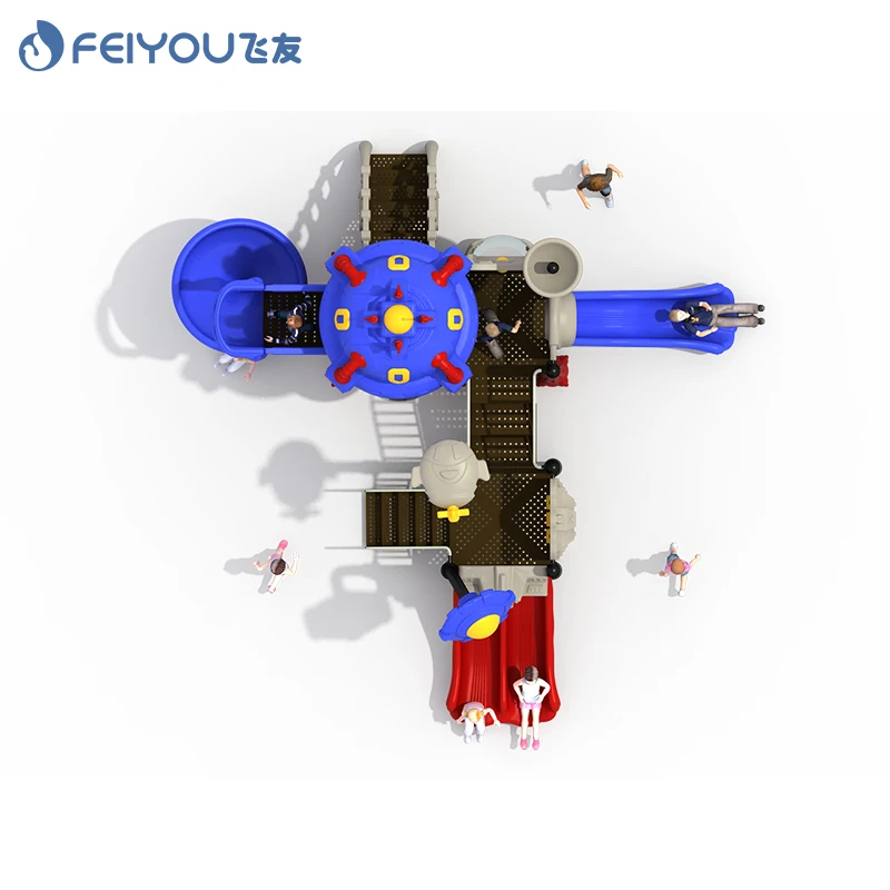 school kids plastic amusing playground set facilites Factory direct sales adventure outdoor playground