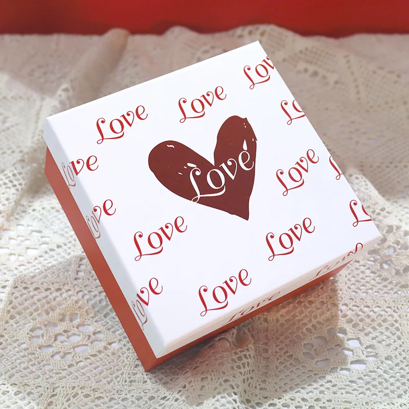 Подарочная коробка ко Дню Святого Валентина красная подарочная для влюбленных квадратная Косметическая упаковочная подружки оптом