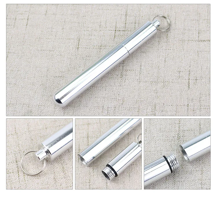 14*121 mm customized logo print Waterproof  Aluminium alloy  metal cigarette container