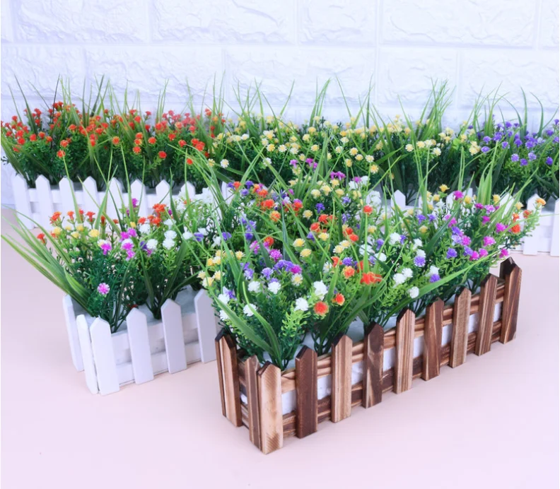 Artificial flowers flowers plastic flowers desktop kindergarten corner shelter simulation of plants potted ornaments fence