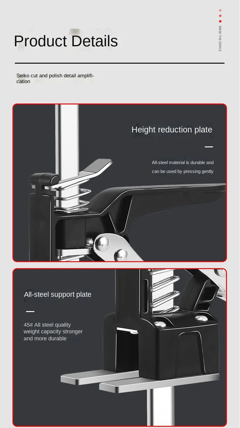 Labor Saving Arm Door Panel Lifting Cabinet Jack Handheld Jack Wall Positioning Tile Height Adjuster Board Lifter Tools