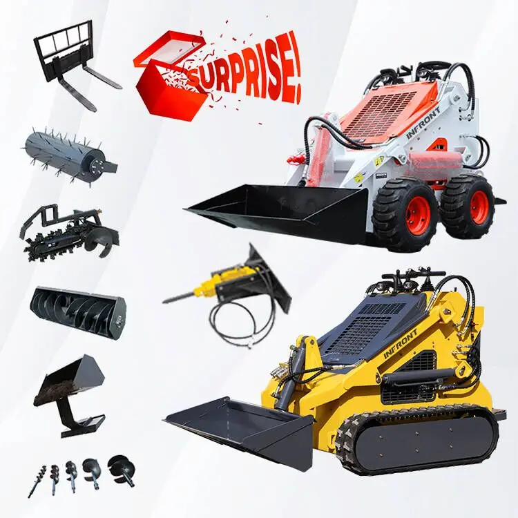 Factory Direct Supply Mini Track Crawler Skid Steer Loader V-1000 skid steer With Lowest Price