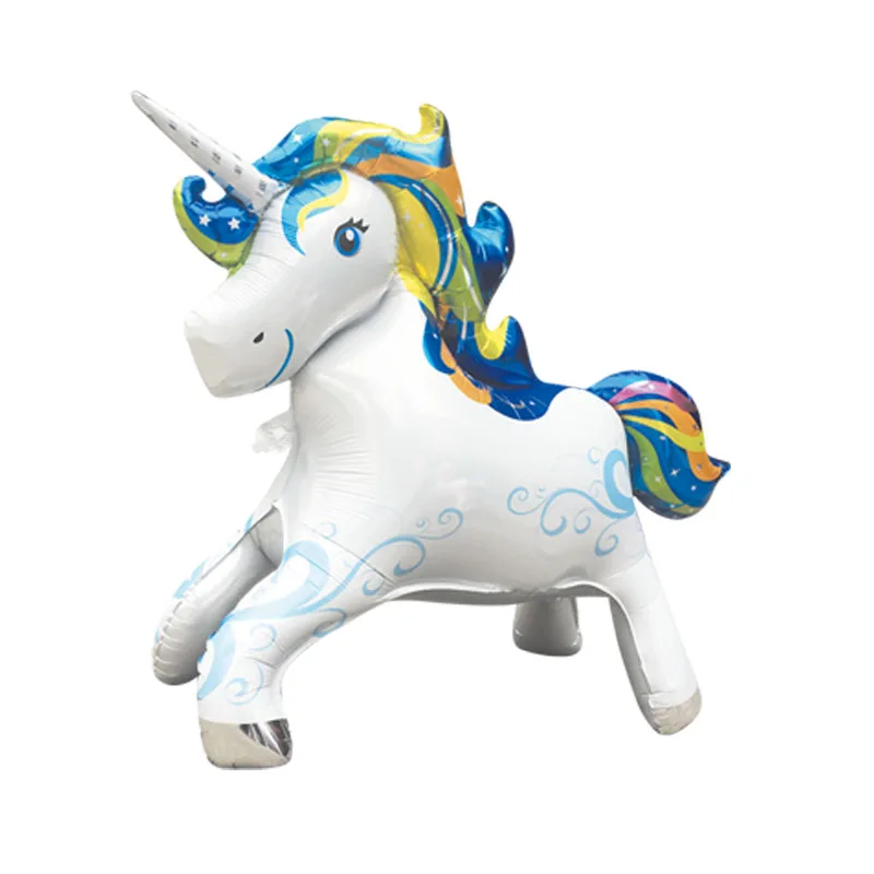 giant 3D standing cartoon unicorn shape helium foil balloon for party decoration or kids toy