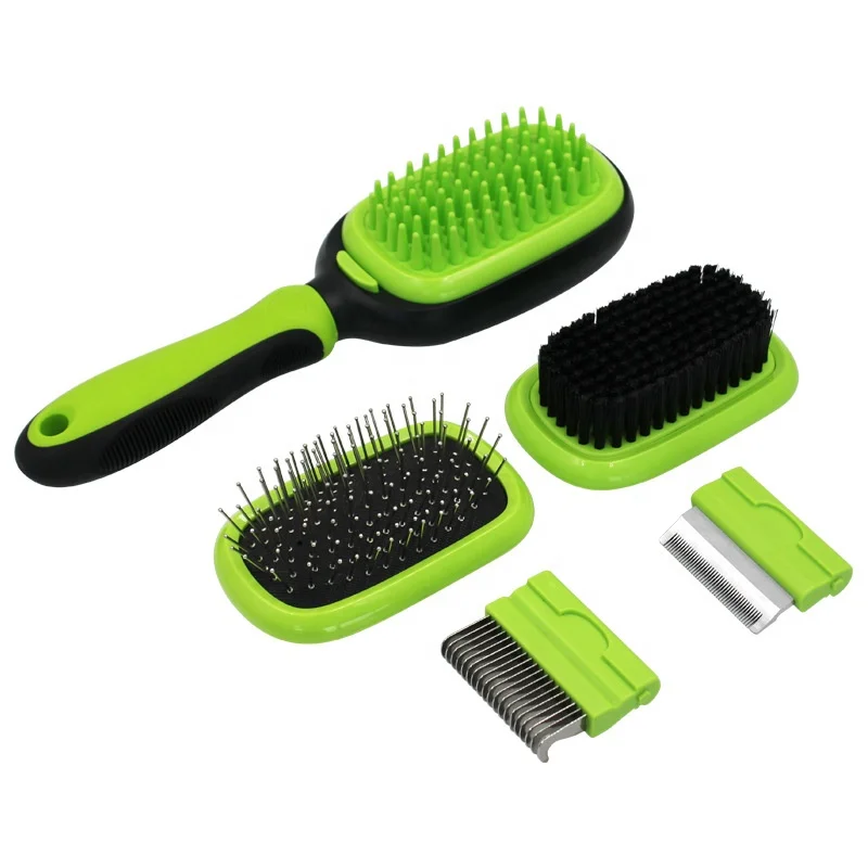 Amazon Hot 5 in 1 Pet beauty set Cat Grooming Tool Pet Hair Remover Dog Brush Comb