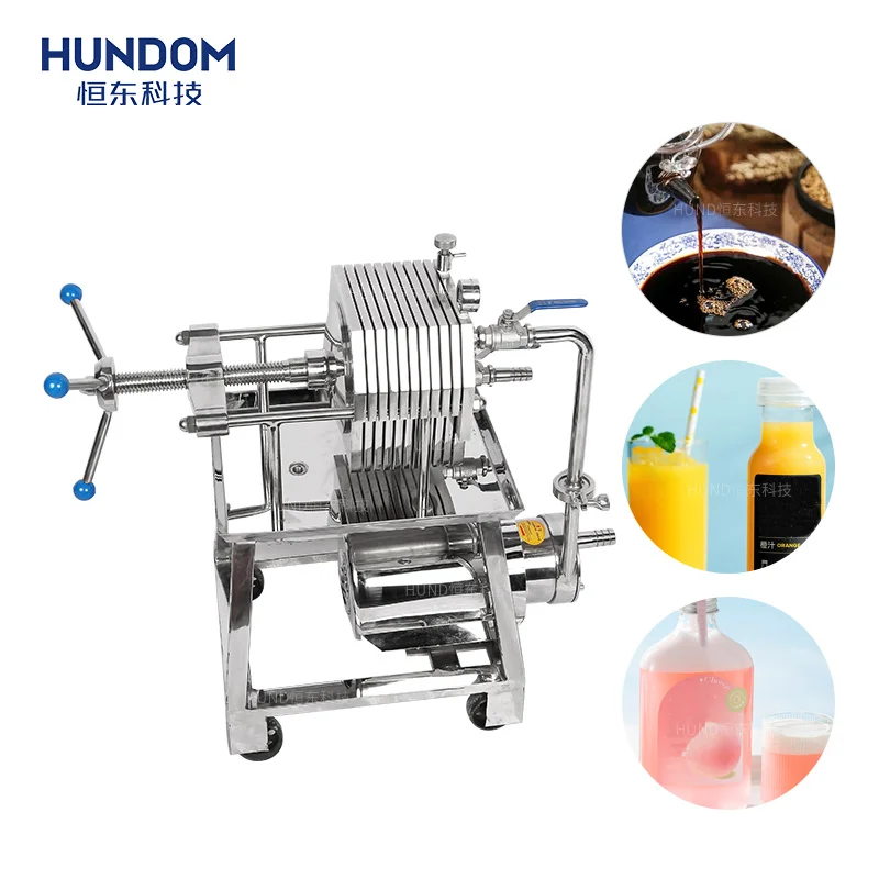 Small Stainless Steel Plate Filter Machine For Wine Plate Frame Filter Machine For Liquid Fine Filtration