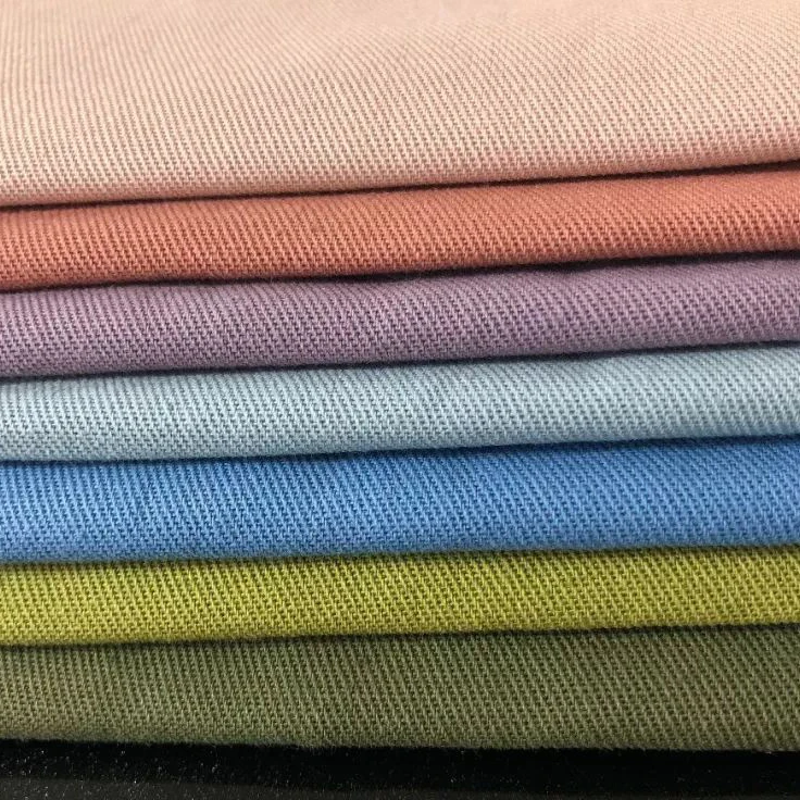 high quality in stock COARSEDRILL woven cotton fabric double twill khaki fabric for suit, pants, suits