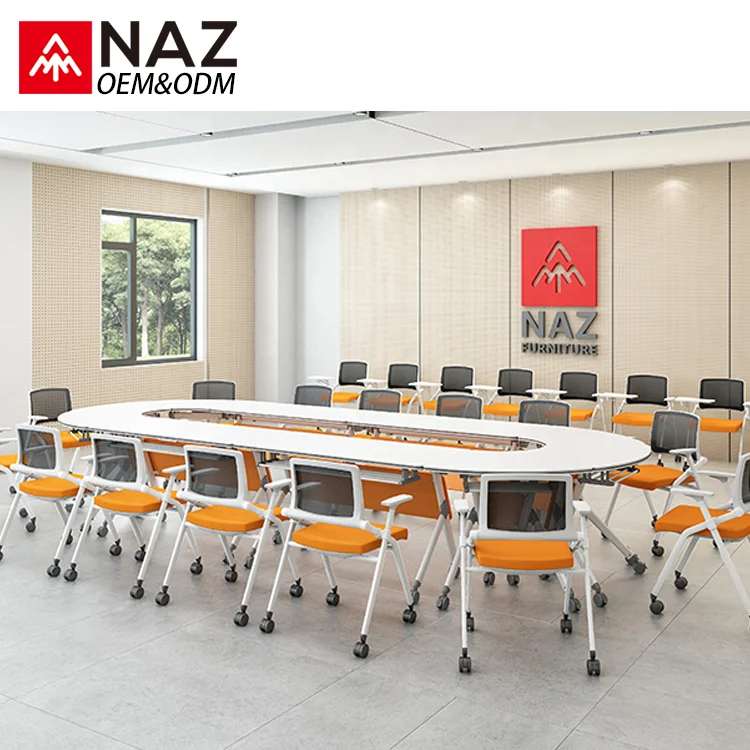 Saving space modular folding and stackable conference table