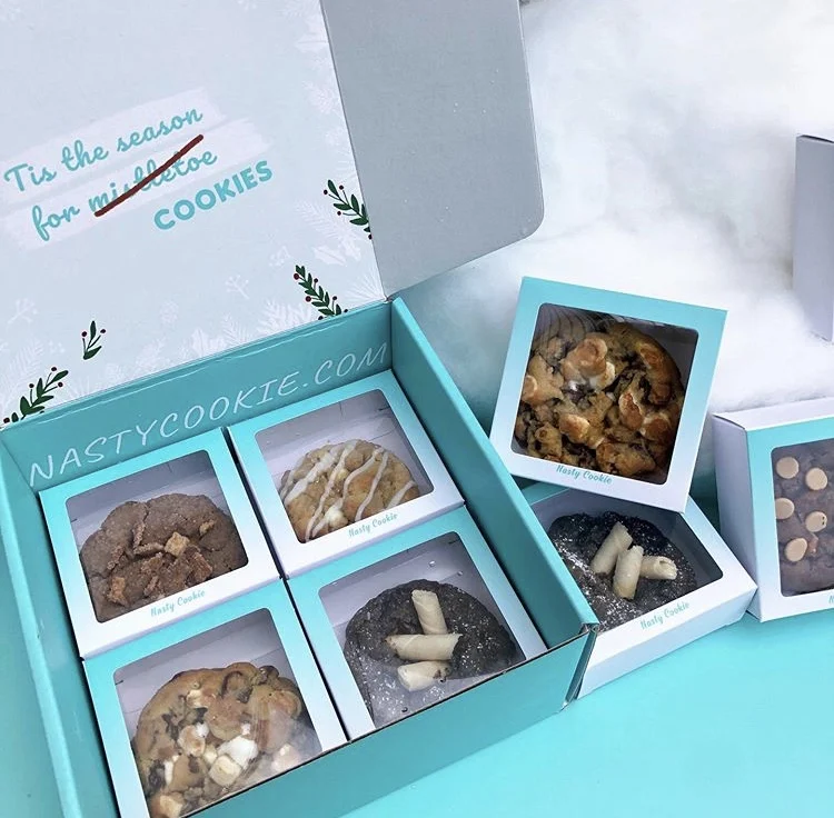 High quality exquisite custom cardboard cookies packaging box for delicious food