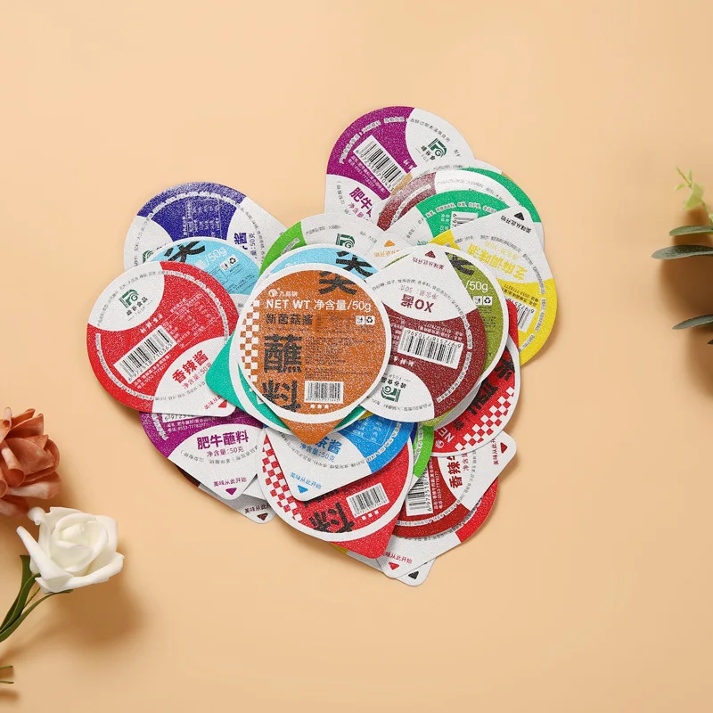Customized color and style K Cup Pods aluminum foil heat sealing lids 53mm for coffee / juice/capsules/medicine bottle