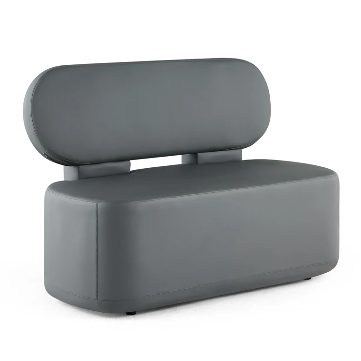 Concise Style reception area leisure two seater sofa leather office chair for visitors