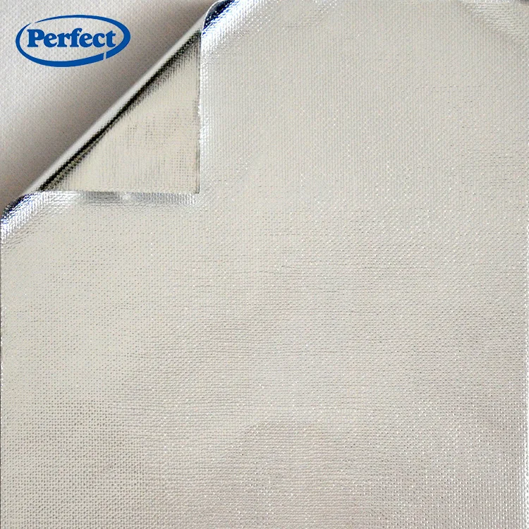Heat Reflective Fire Resistant Fiberglass Low Weight Cloth Aluminum Foil Coated Glass Fiber Fabric