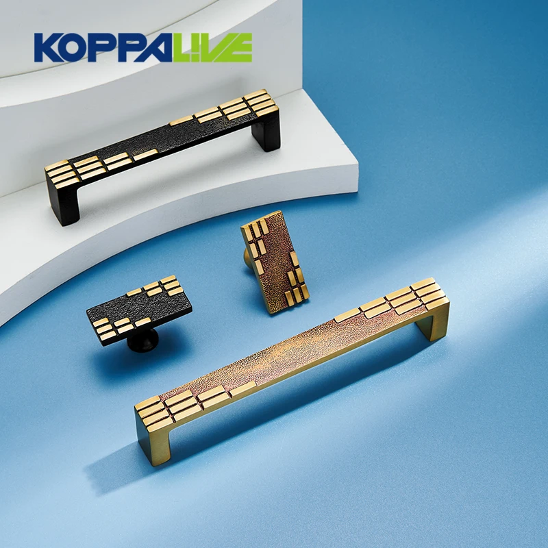 Koppalive Black Antique Brass Cabinet Handles Door Pull Drawer Knobs Handles Gold Dresser Pulls Kitchen Cupboard Handle 128mm