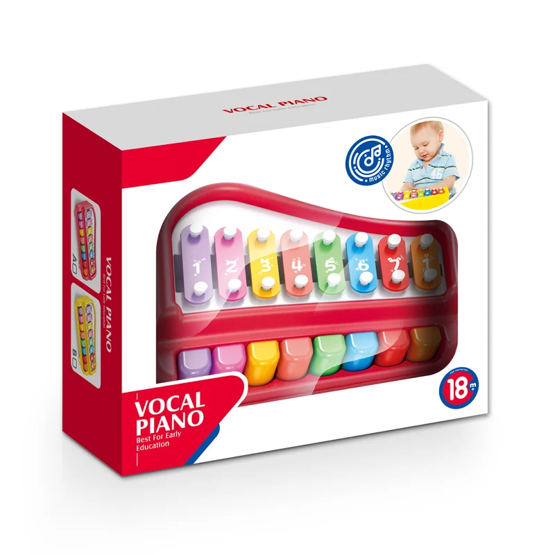 Baby Enlightenment Plastic Electronic Percussion Piano Music Toys 8 Keys Piano Musical Instruments Toys