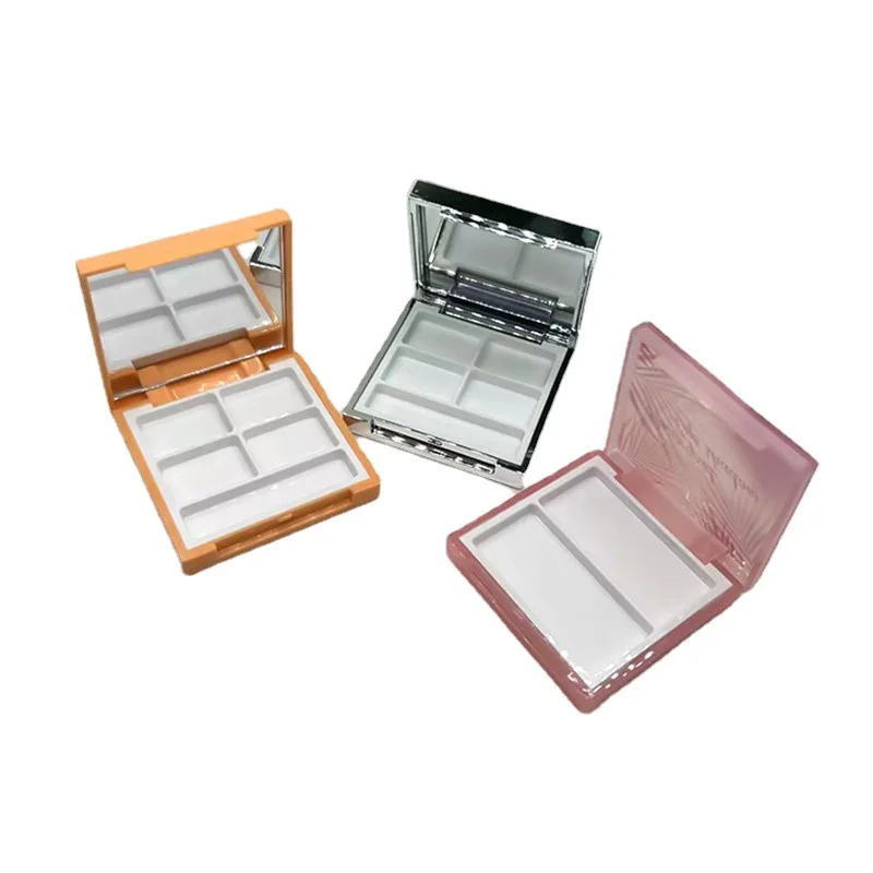 2 pan/4 pan empty eyeshadow palette box custom eyeshadow palette makeup oem  eyeshadow palette