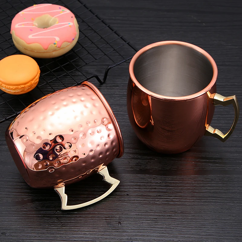 Wholesale Eco-Friendly Stainless Steel Custom Hammer Copper Beer moscow mule copper  mug