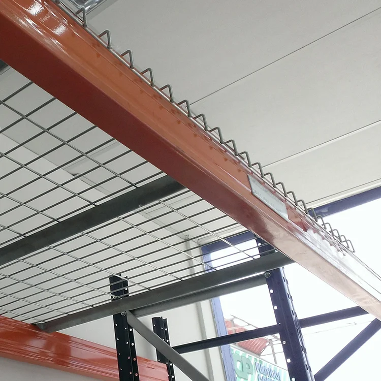 AMJ Warehouse Metal Storage Load Capacity 800Kgs Pallet Rack Wire Mesh Shelves Decking