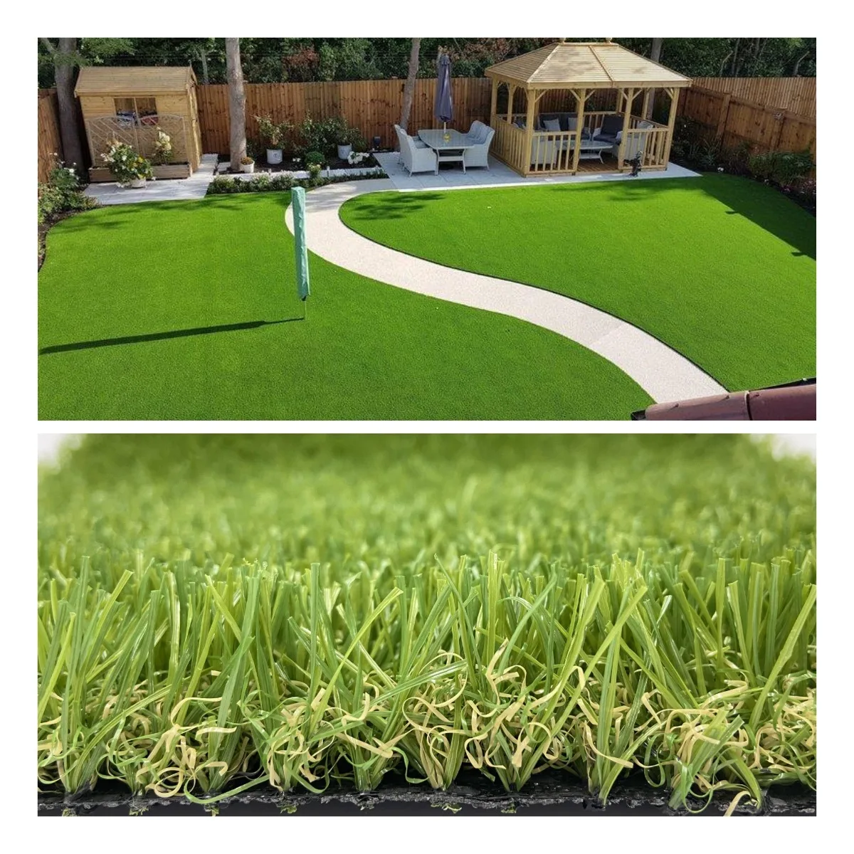 Lvyin Turf landscape fast drain roof premium residential green artificial grass synthetic lawn