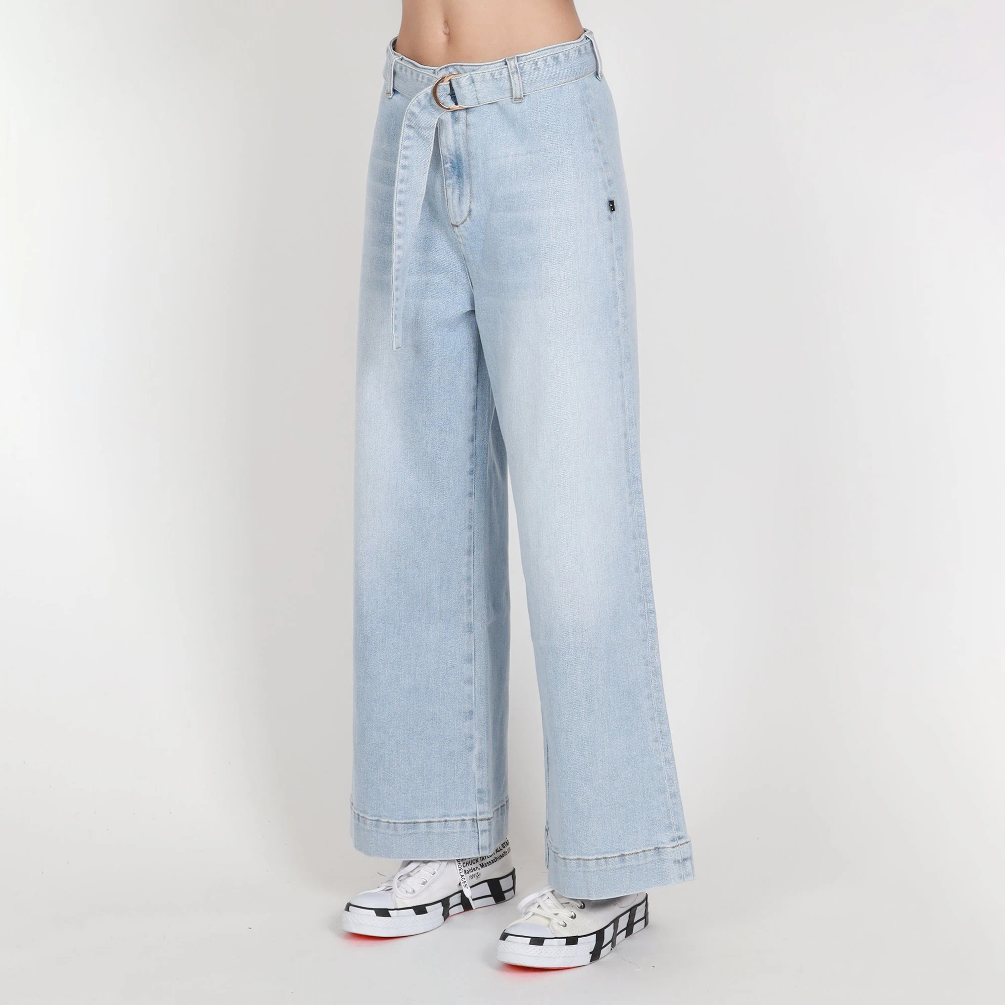 Mom Jeans wide leg jeans from women Summer Wholesale Custom Blue Skinny Femme High Waist Ripped Style Denim Ladies Women jeans