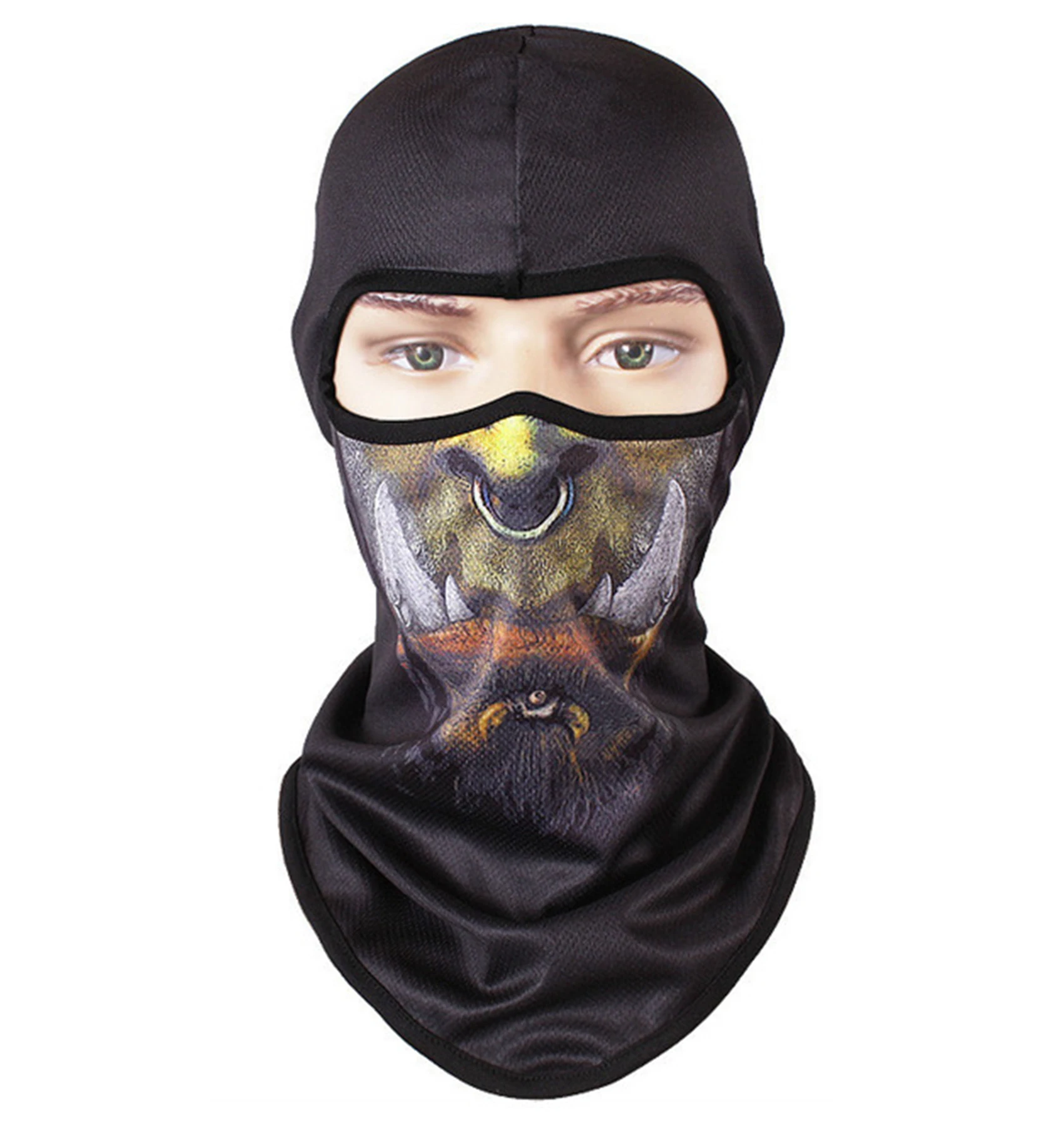 Fashion Hand Knit Ski Mask Full Face Tactical Custom Designed Thermal Balaclava White Hat