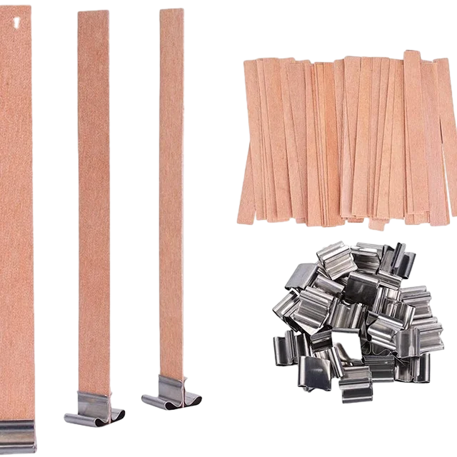 Wholesale Natural Multi Size Eco-Friendly Custom Wooden Wick Wood Candle Wick for Candle Making