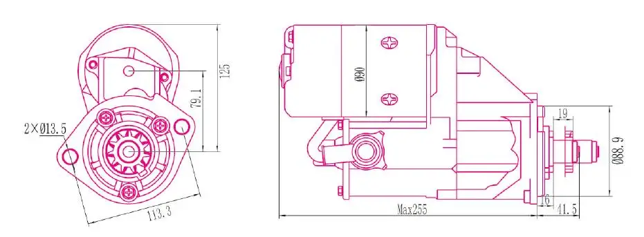 Factory Direct Sales High Efficiency Truck Stater Industrial Motor Starter