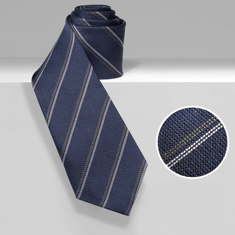 New Design Classic Mens Silk Neck Ties 8cm Plaid Striped Silk Ties for Formal Business Wedding Party