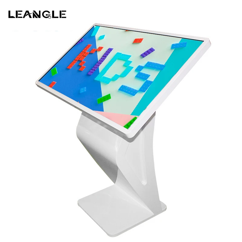 43/49/55/65 inch K shaped Touch Screen kiosk Infrared Touch Interactive LCD Advertising Player Information Centre Helpdesk kiosk