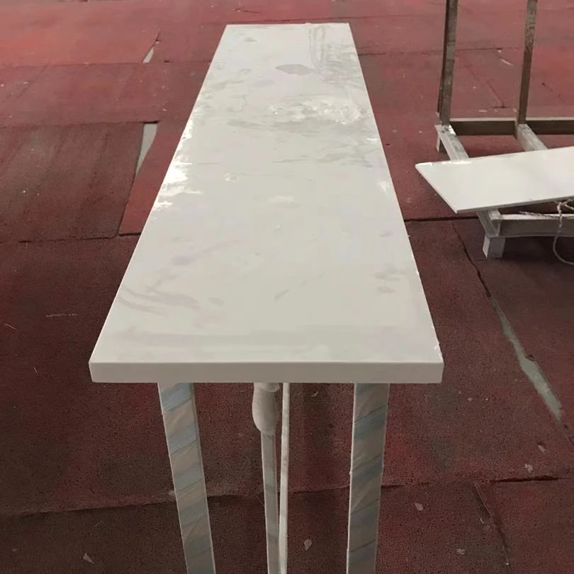 Marble Top Wrought Iron Console