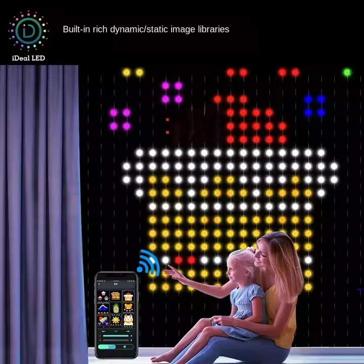Светодиодные умные RGB наружные световые ремни рождественские занавески