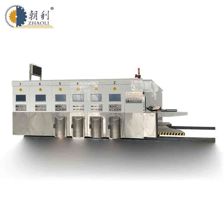 GYK-A automatic servo zero pressure lead edge feeding printing slotting die cutting machine carton box making equipment