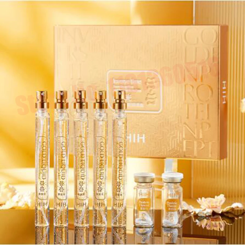 24K Gold Face Serum Active Collagen Silk Thread Facial Essence Anti-Aging Smoothing Firming Moisturizing Hyaluronic Skin Care